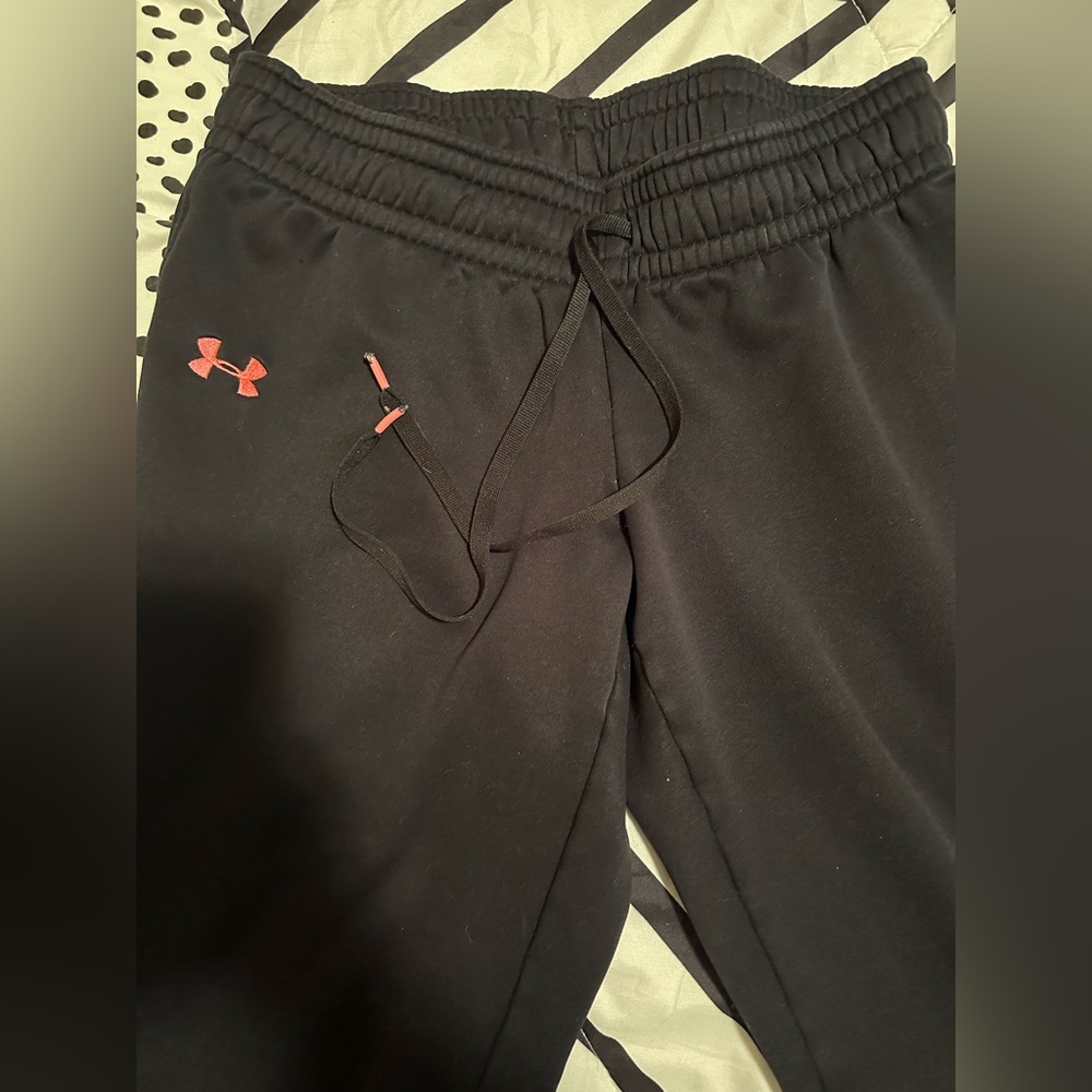 Under Armour breast cancer awareness sweat pants.